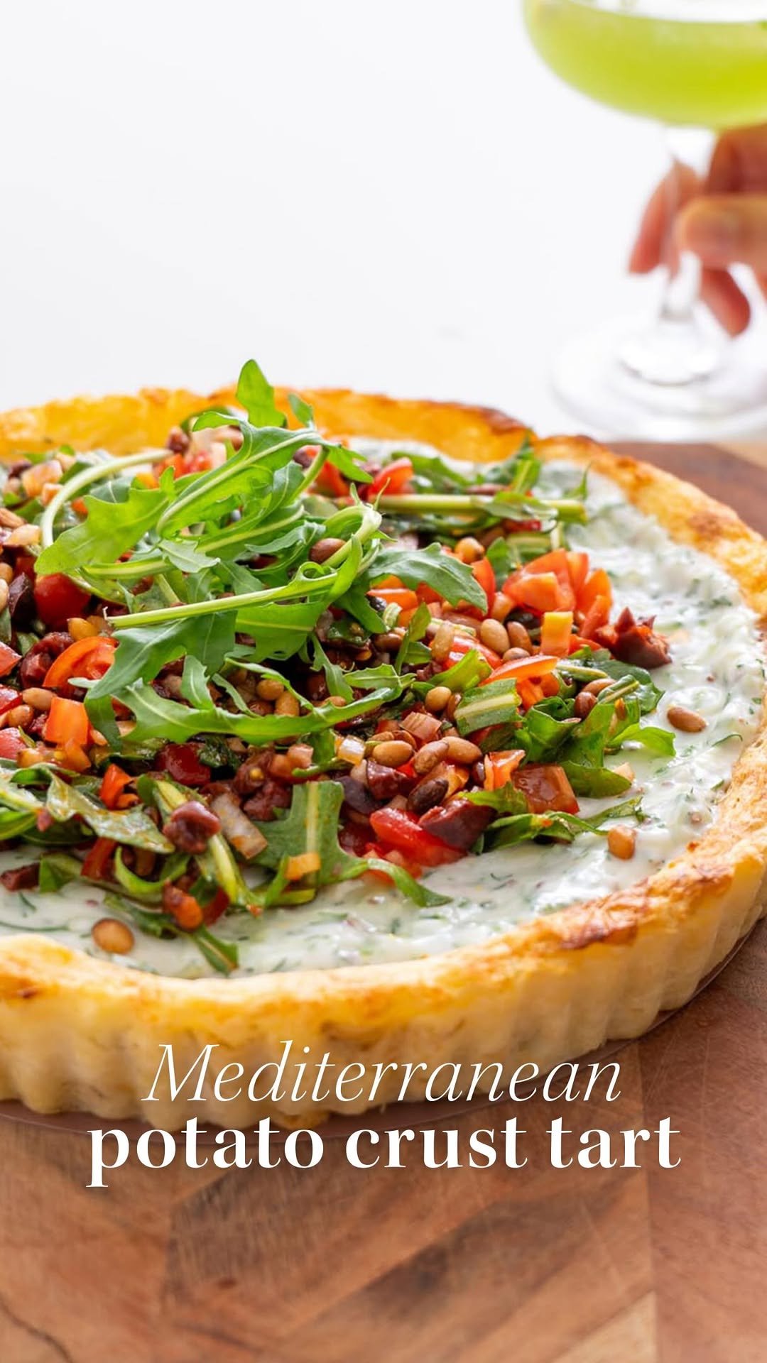 _plantbaes_ 게시물 이미지: Mediterranean Potato Crust Tart with Tzatziki...