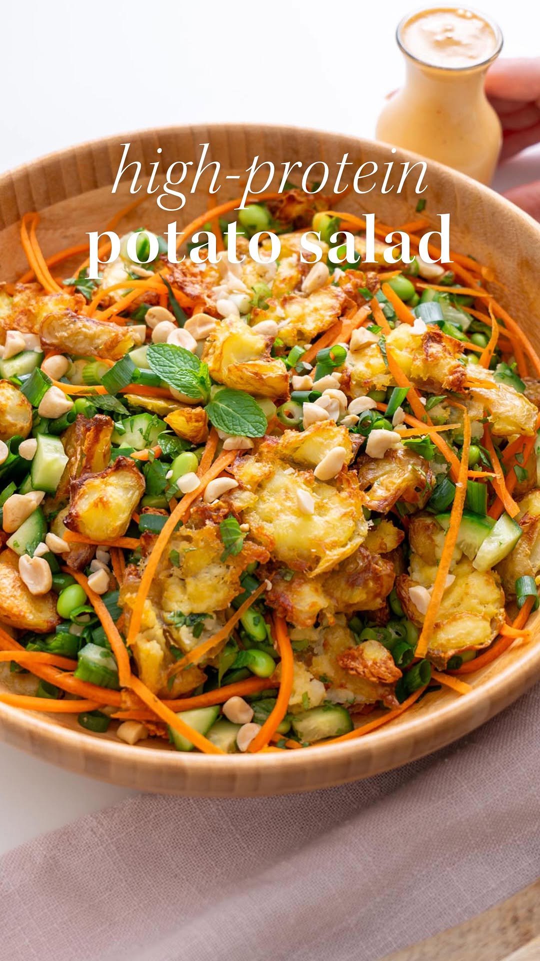 _plantbaes_ 게시물 이미지: Crispy Potato Salad with Spicy Peanut...