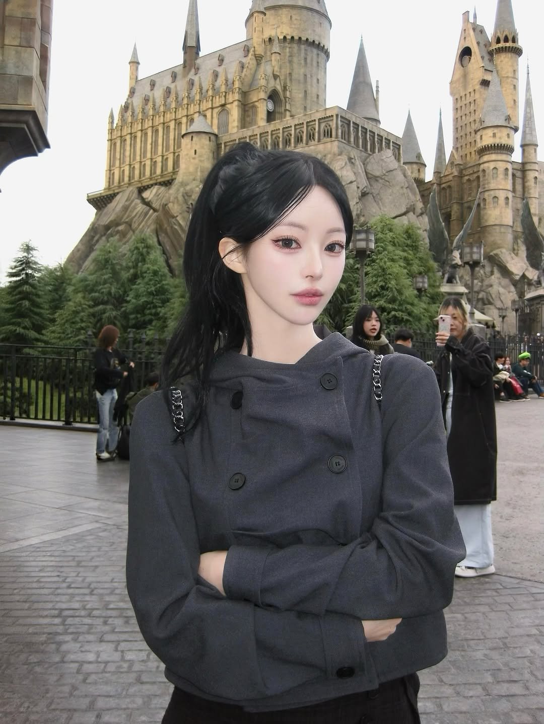 Photo shared by 주연 on November 09, 2025 tagging @misekiseoul. May be an image of cloak, castle and text.