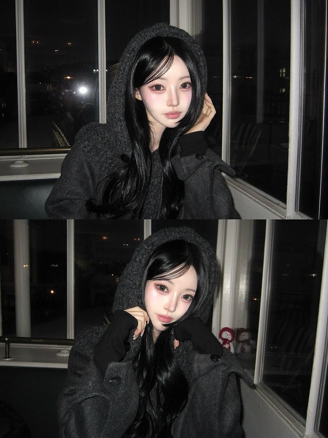 Photo shared by 주연 on December 14, 2025 tagging @martin.co.kr. May be an image of one or more people, hair, duffle coat, parka and text.