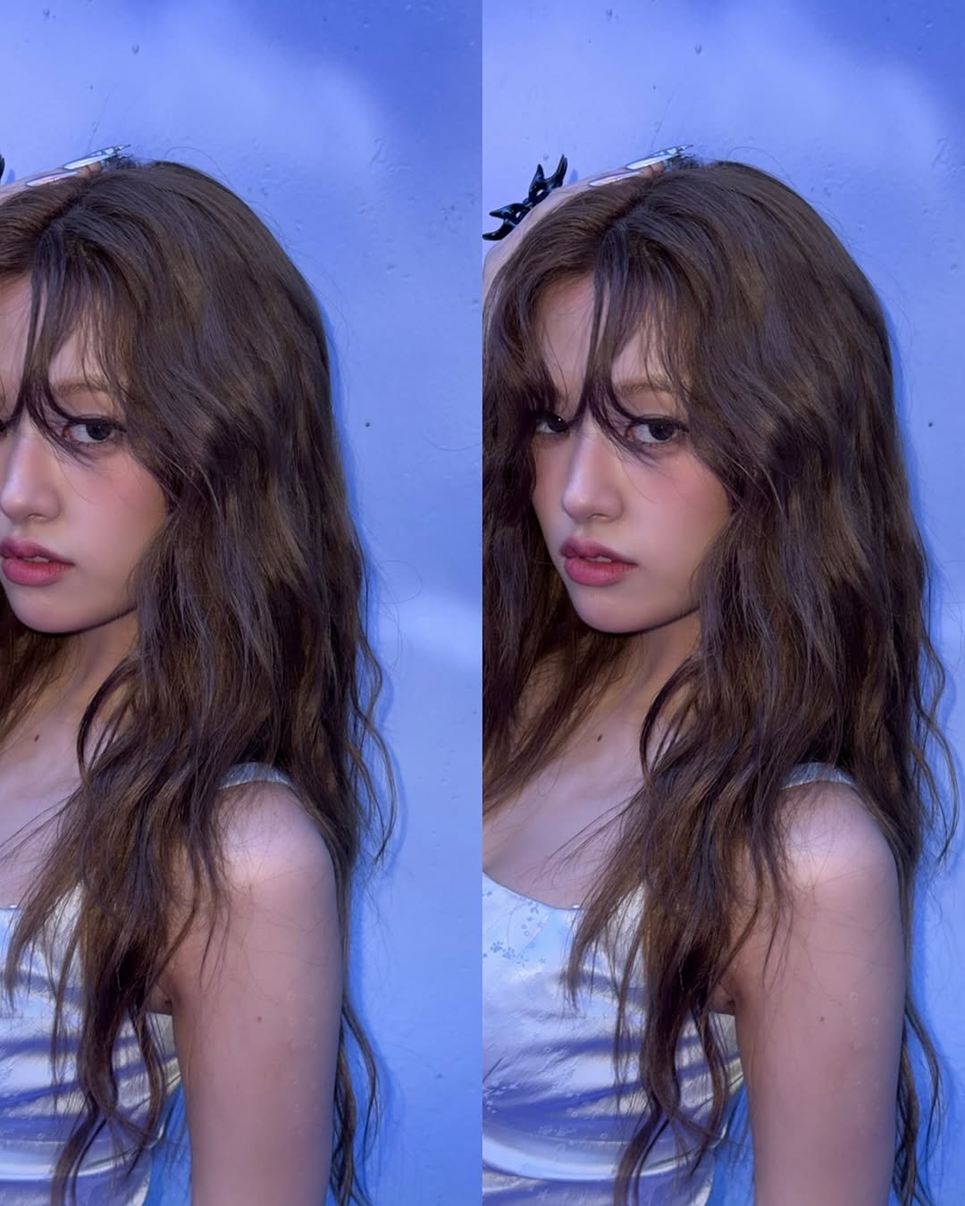 Photo by 안유진 AN YUJIN on August 26, 2025. May be an image of 2 people, hair and text.