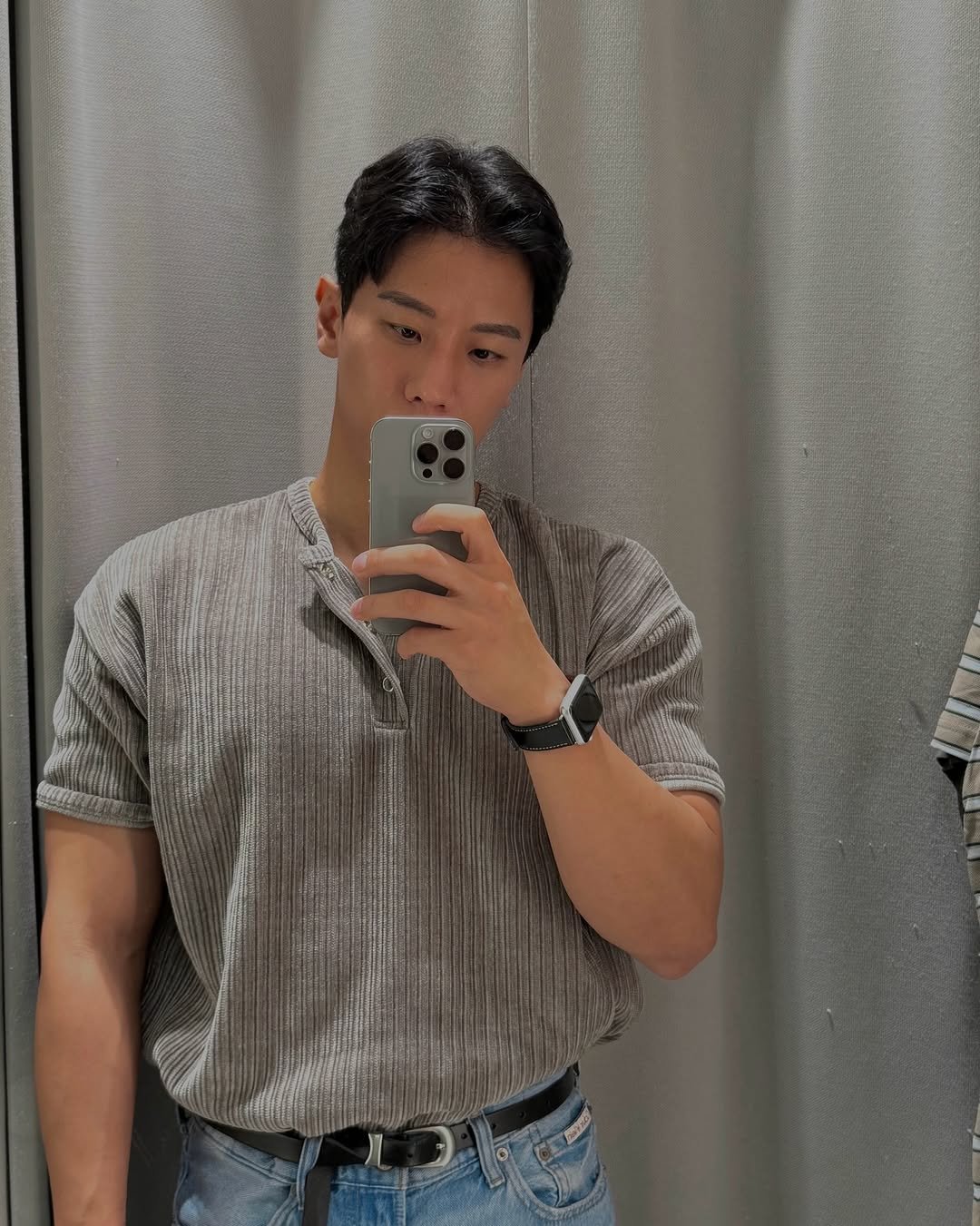 Photo by LEEJIKWON on June 30, 2025. May be an image of 1 person, mirror and text.