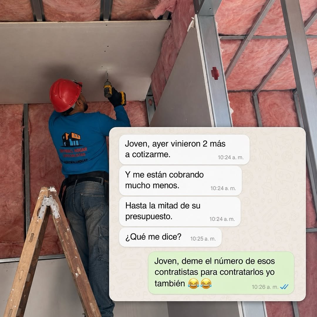 academia.drywall_hogar 게시물 이미지: ayer vinieron 2 a cotizarme y me están dejando...