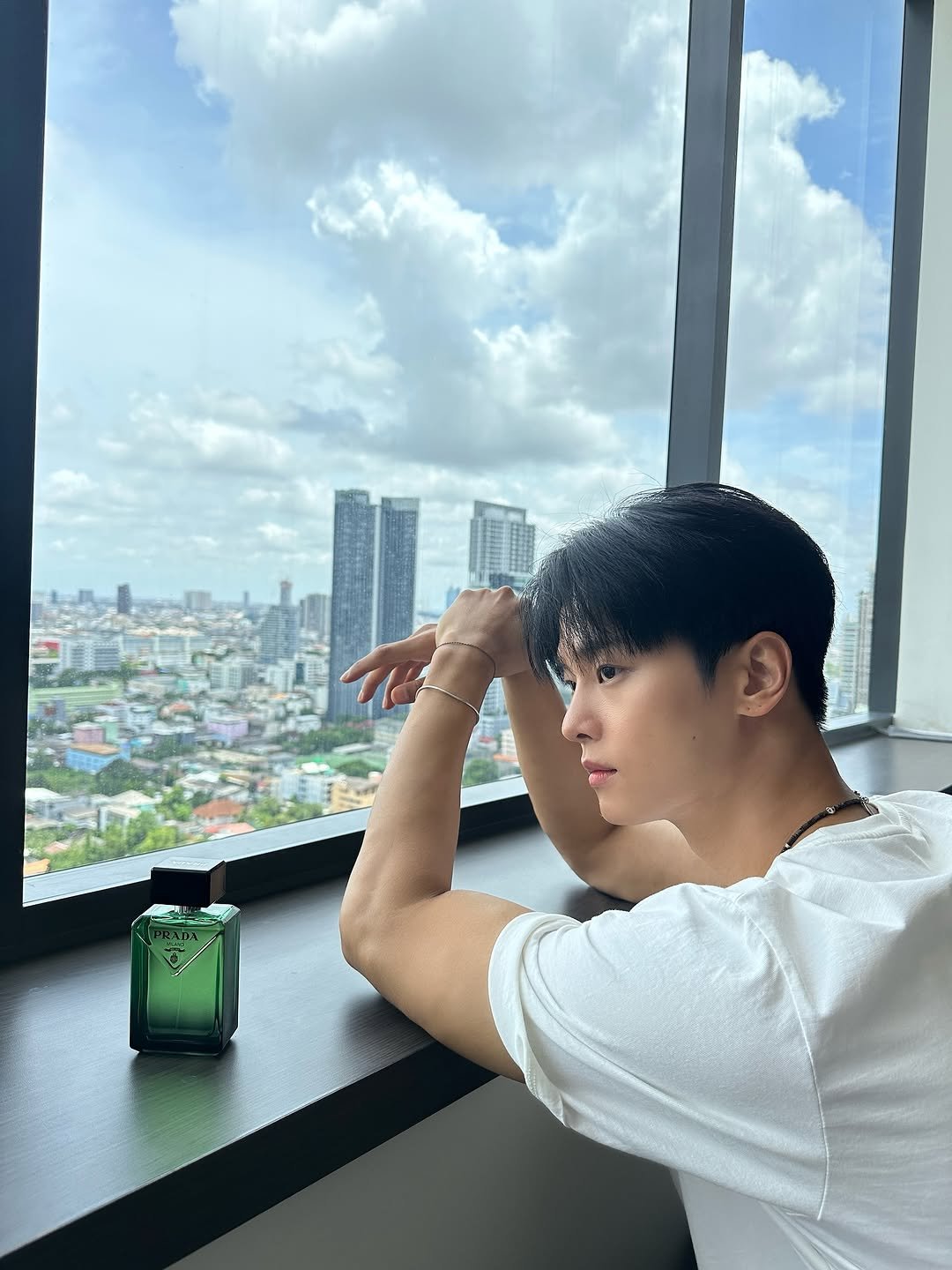 Photo shared by 차학연 on August 10, 2025 tagging @pradabeauty.