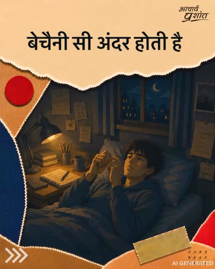 acharya_prashant_ap 게시물 이미지: बेचैनी और उदासी 

अपने जीवन में सत्य - साहस -...