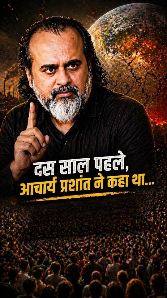 acharya_prashant_ap 게시물 이미지: 250 करोड़ आबादी को ही झेल सकती है पृथ्वी! ~...