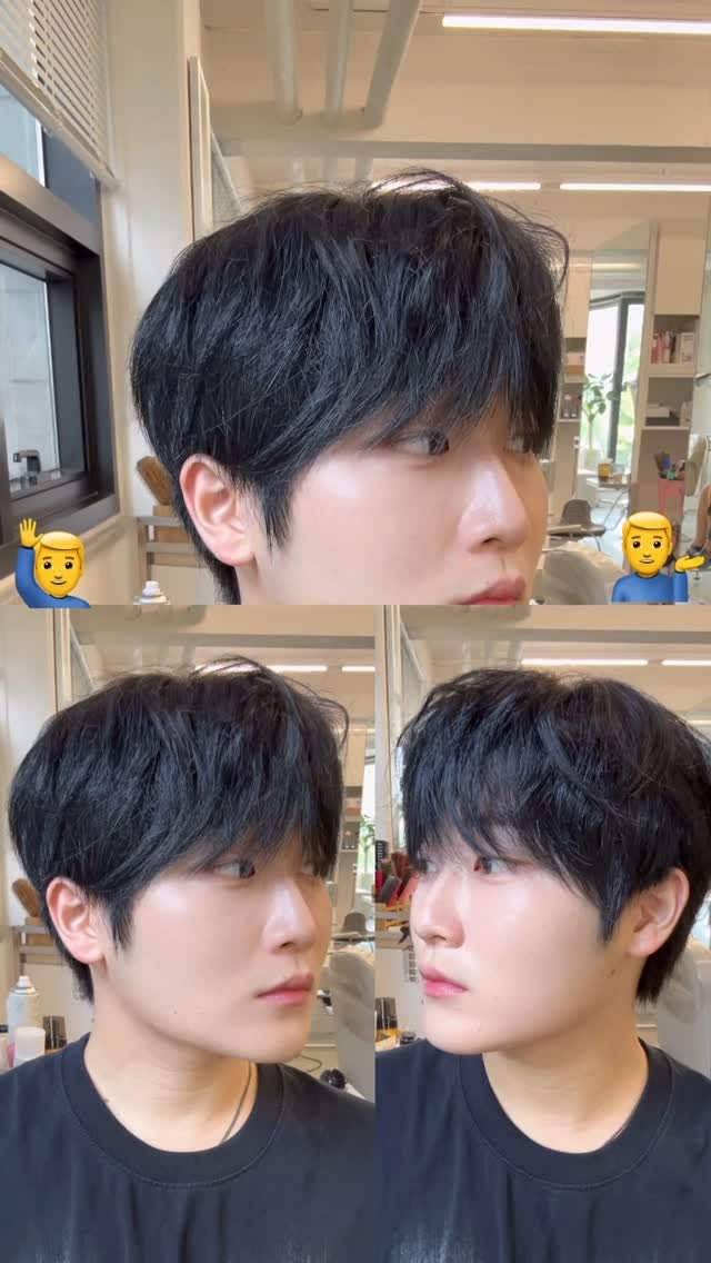 acide_pluie 게시물 이미지: 시스루 쉐도우펌 느낌의 내린머리 스타일링법❗️ 

내린머리 디자인에서 너무 동글동글...