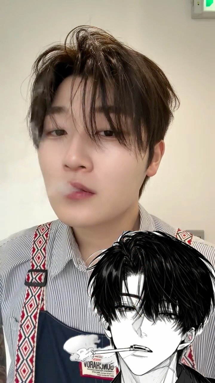 acide_pluie 게시물 이미지: 눈 살짝 가리면서 텍스쳐가 살아있는 가르마 스타일링! 교포느낌 물씬 나는...