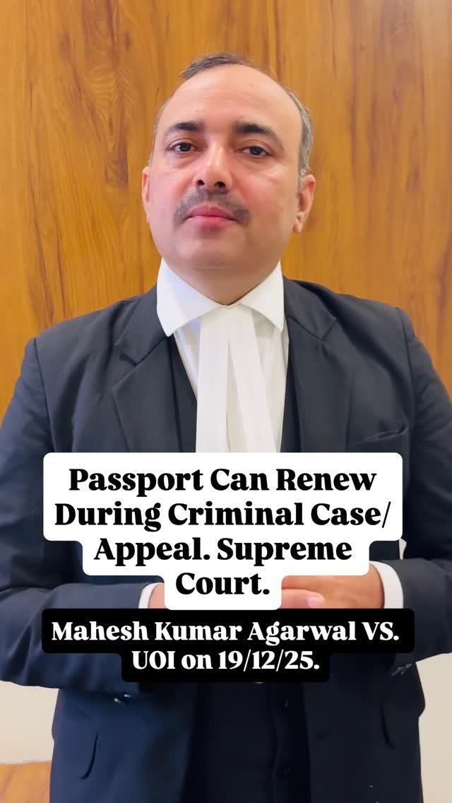 advocate_vipinporia 게시물 이미지: Passport Can Renew During Criminal Case/...