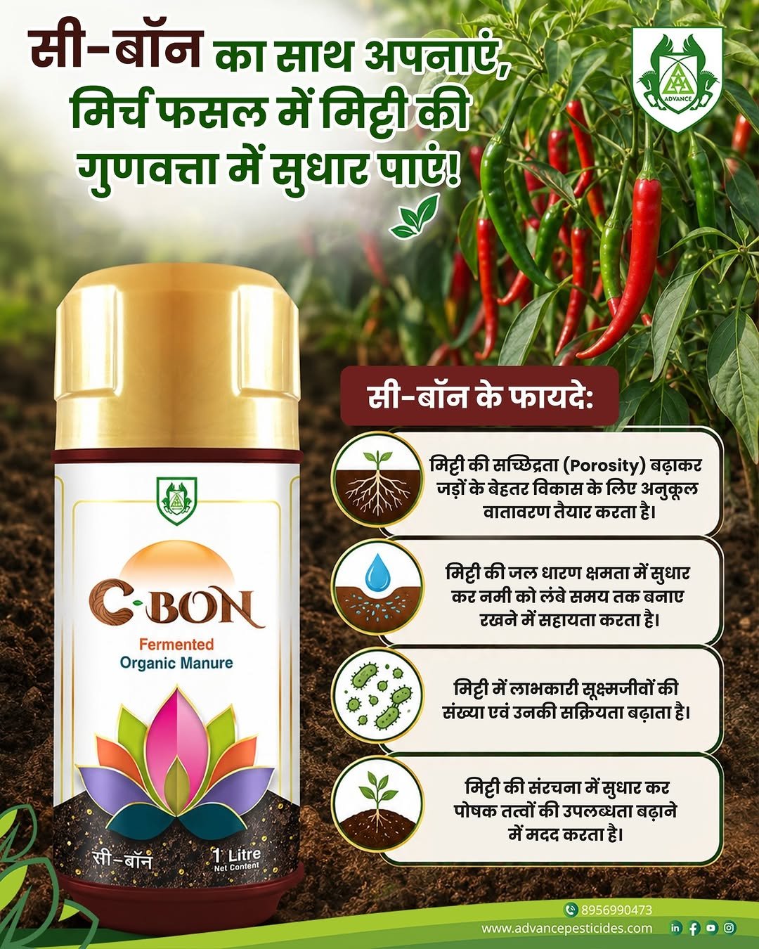 advp.official 게시물 이미지: क्या आप अपनी मिर्च की फसल की पैदावार बढ़ाना...