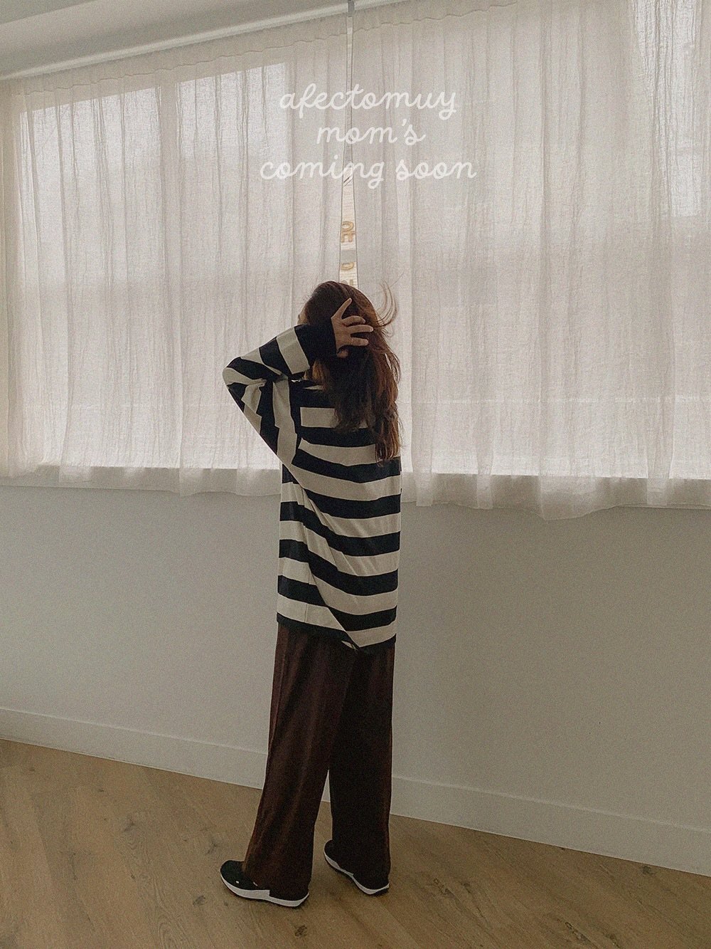 Photo by 아펙토무이 on September 12, 2025. May be an image of 1 person, sleepwear and text that says 'afectomuy mom 'ል coming soon'.