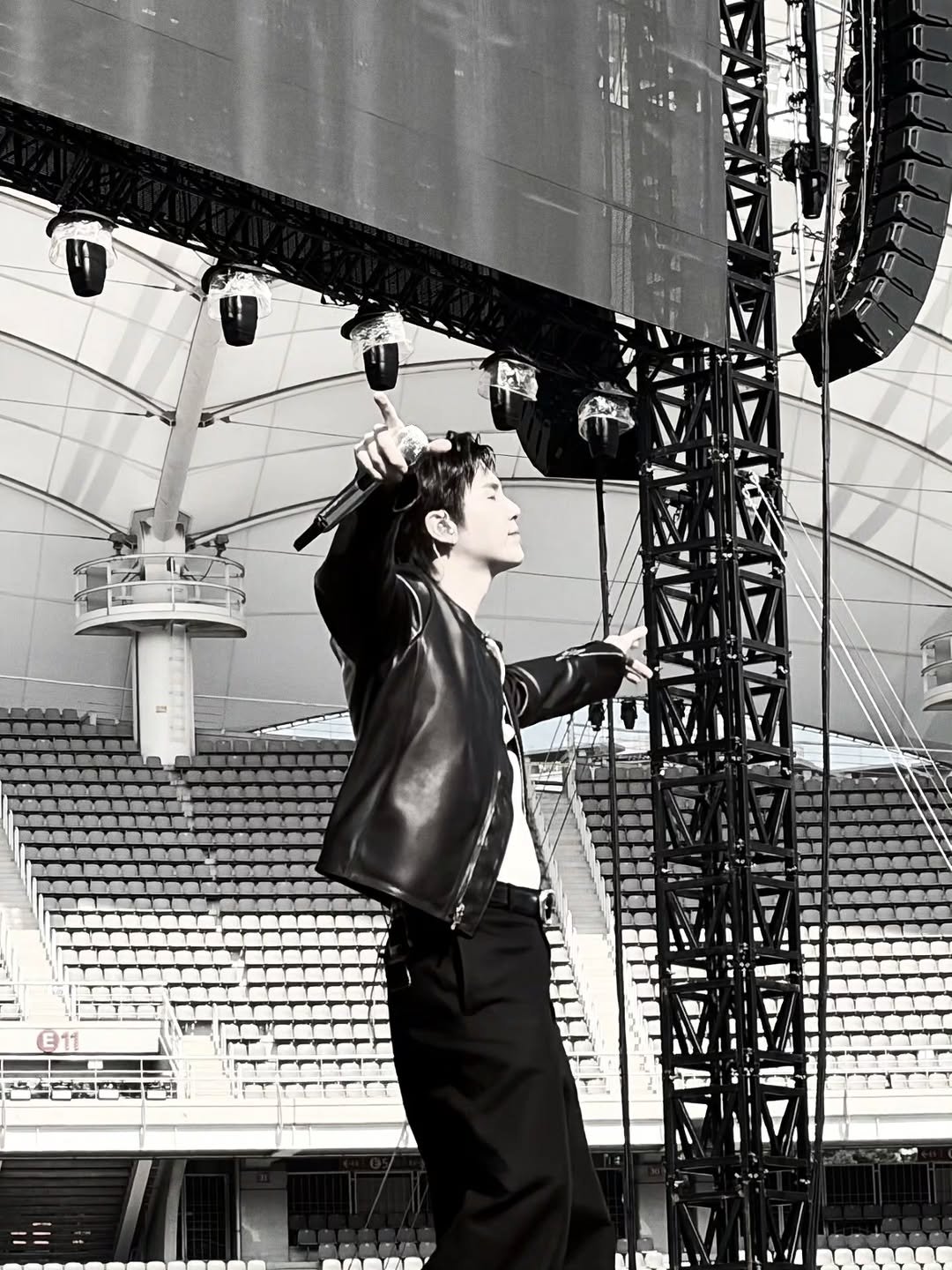 Photo by SUGA of BTS 민윤기 on April 13, 2026. May be an image of concert and text.