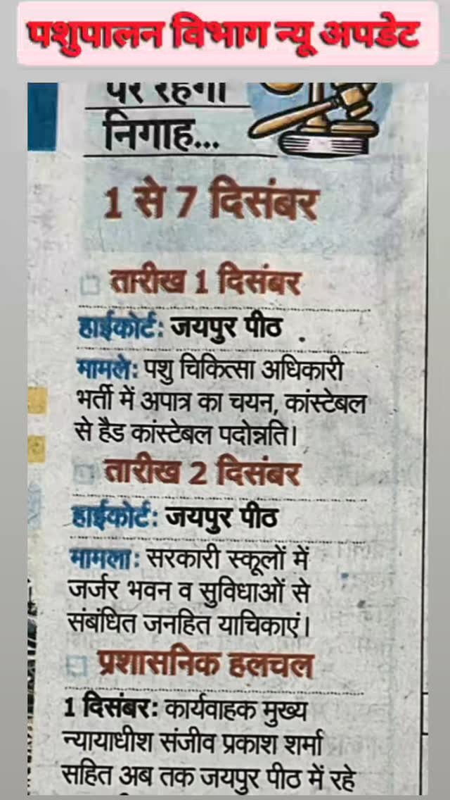 ahdp_bikaner_rajuvas 게시물 이미지: पशुपालन विभाग न्यू अपडेट .......... 
.
.. 
.....