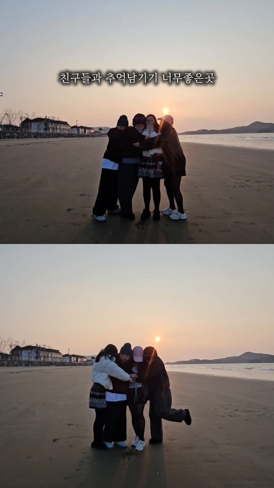 aheeny 게시물 이미지: 여긴 진짜 노을 맛집 🌅
하늘이 핑크에서 주황으로 물드는 순간,
말수 줄고 다 같이...