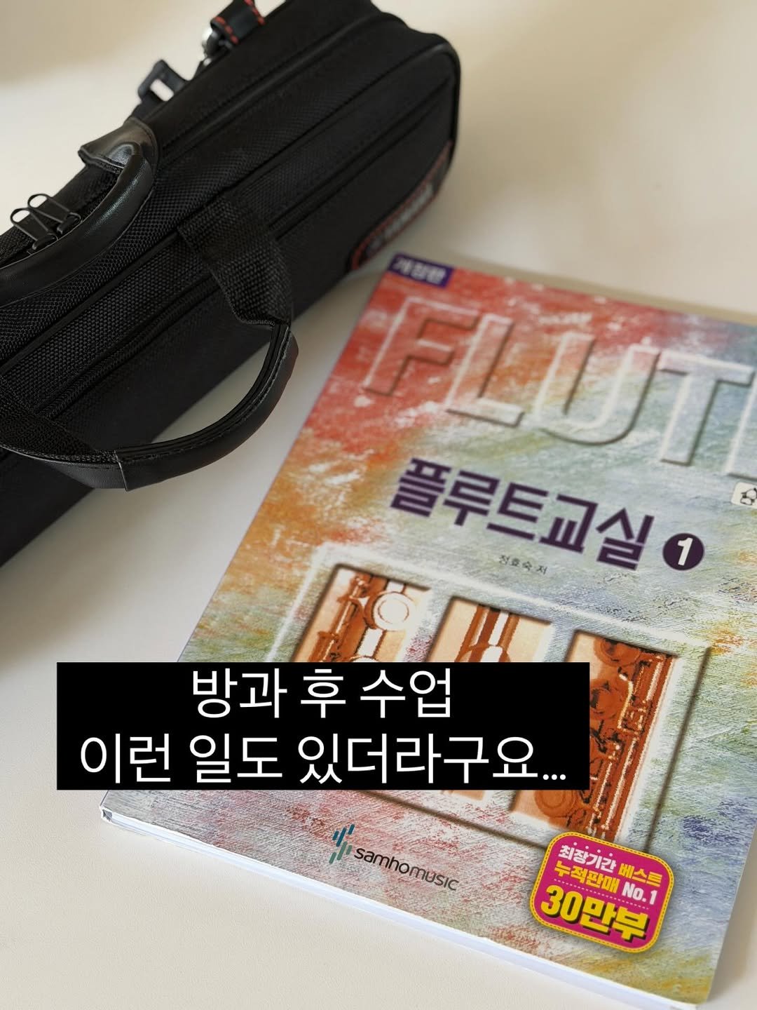 Photo by ෆ 아하맘 | 홍정원 | 초등교육 책육아 on April 01, 2026. May be an image of text that says '함은 LUT 플루트교실1 1 전문축지 정호축저 방과 후 수업 이런 일도 있더라구요... Wsmomec Samhomusic 최장기라 누적판매 최금거다스트 테스트 30만구 No.1'.