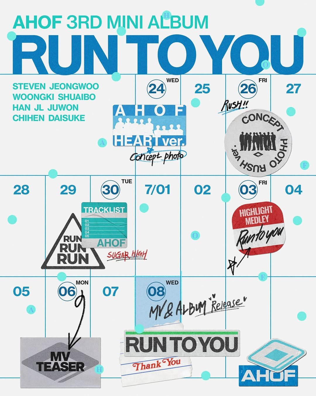 ahof_official 게시물 이미지: AHOF The 3rd Mini Album 
[RUN TO...