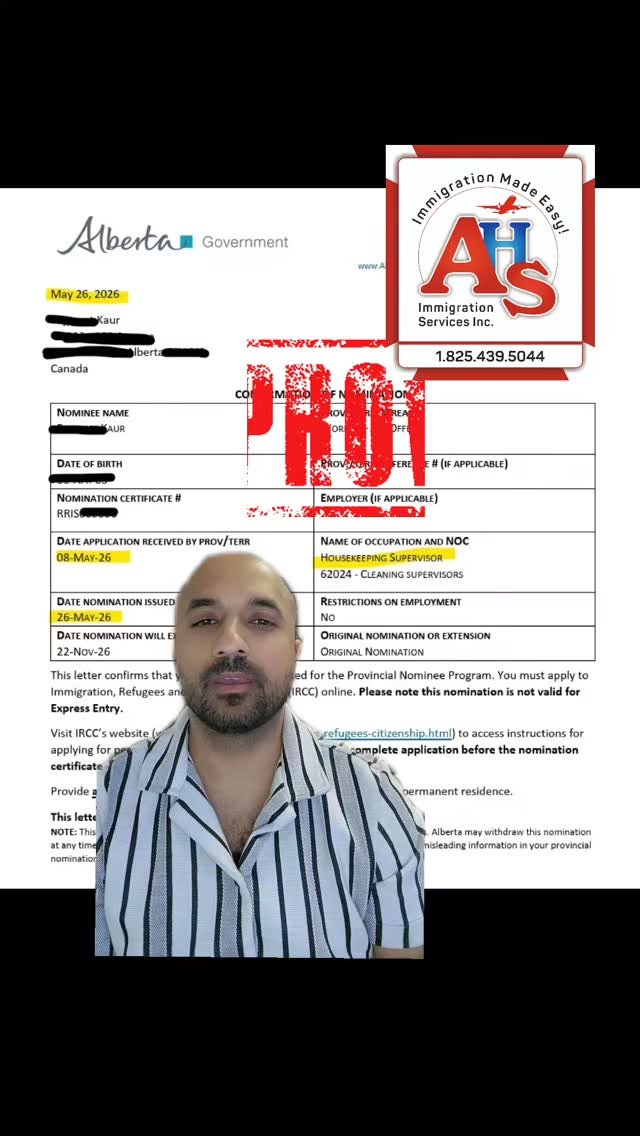 ahsimmigration 게시물 이미지: AB PNP approval! #canadianimmigration...