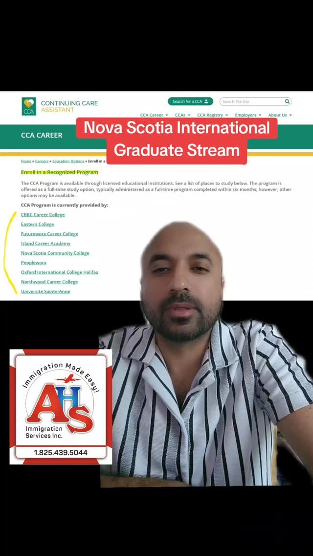 ahsimmigration 게시물 이미지: Nova Scotia International Graduate Stream....