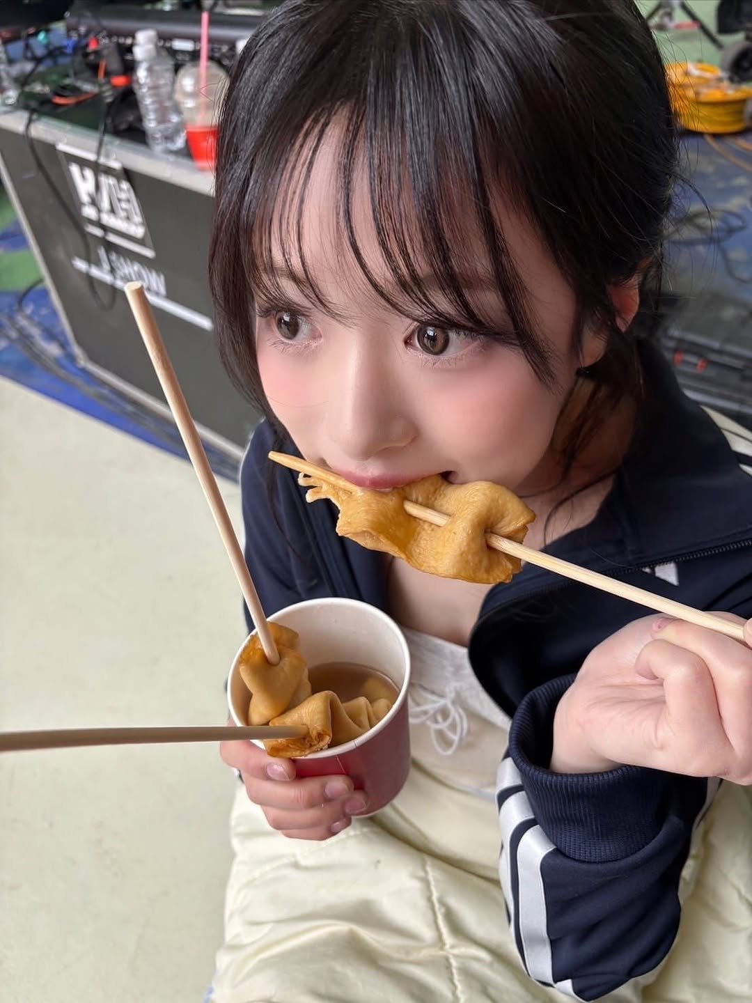 Photo by JUNG AHYEON on November 12, 2025. May be an image of breadstick, chopsticks, skewer, noodles and text.