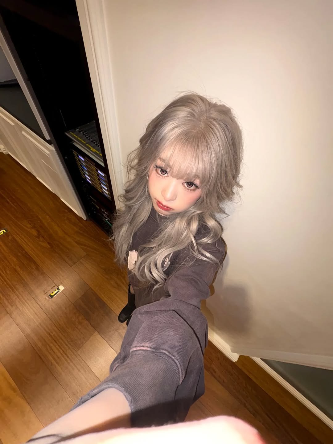 Photo by BABYMONSTER AHYEON 아현 on December 02, 2025. May be an image of miniskirt and text.