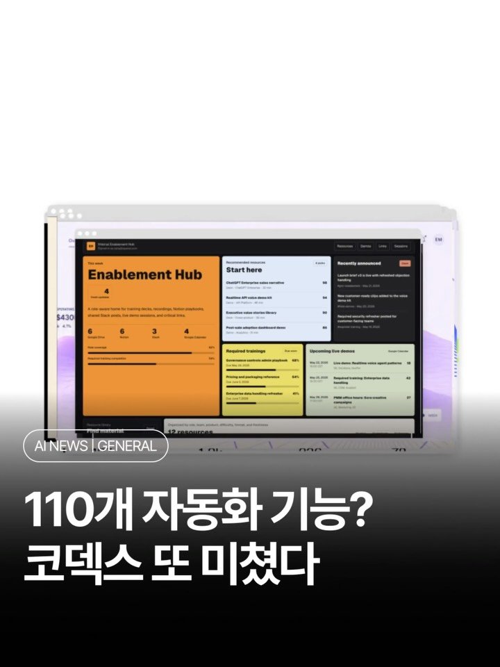 ai.trend.kr 게시물 이미지: 여러분, 오픈AI가 이번 코덱스에 큰 업데이트를 풀었어요!

직무별 전용 플러그인...