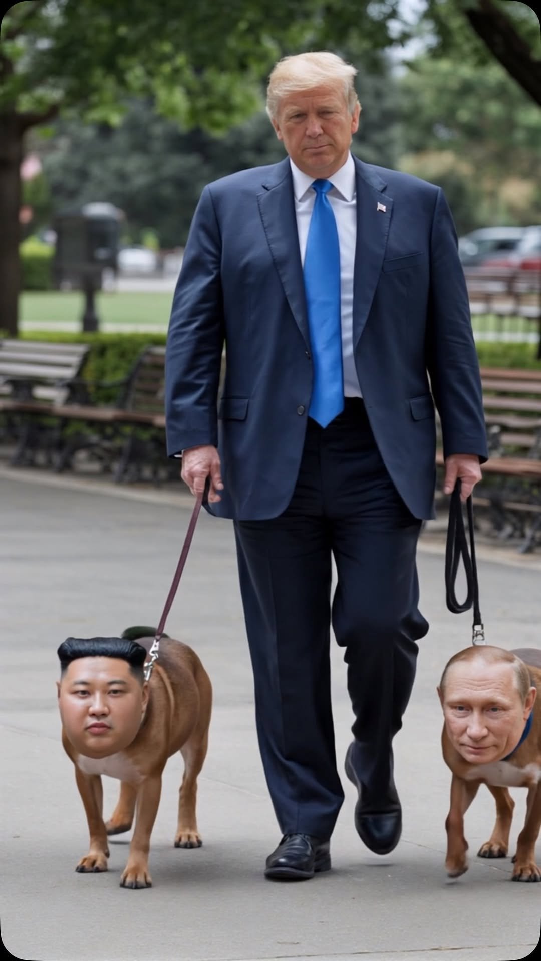 ai_gobllin 게시물 이미지: 산책하는 트럼프