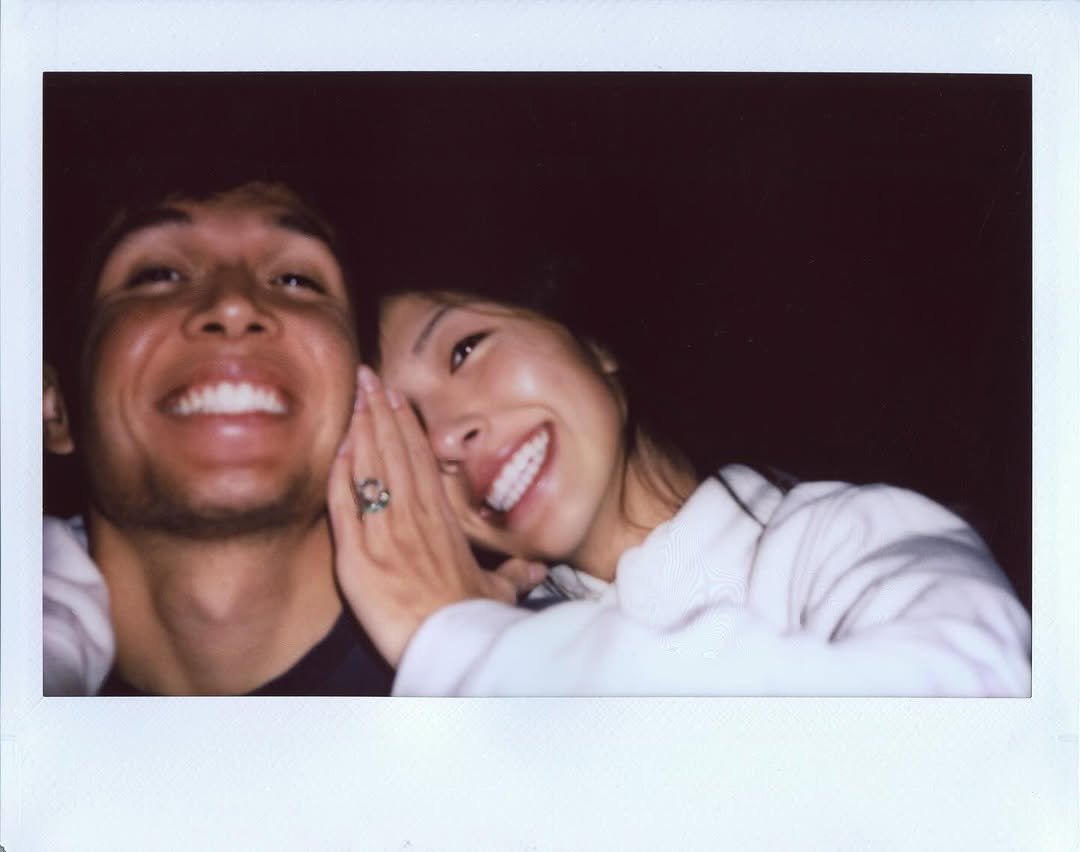 Photo shared by Alex Albon on January 16, 2026 tagging @lilymhe. May be a selfie of polaroid and text.