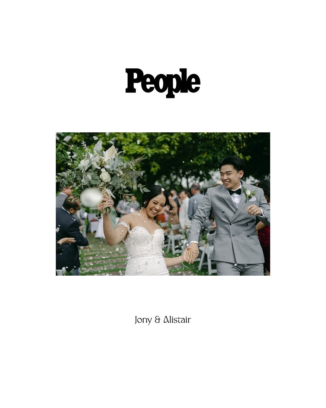 alistairsklee 게시물 이미지: My dear friends J&A featured on @people...