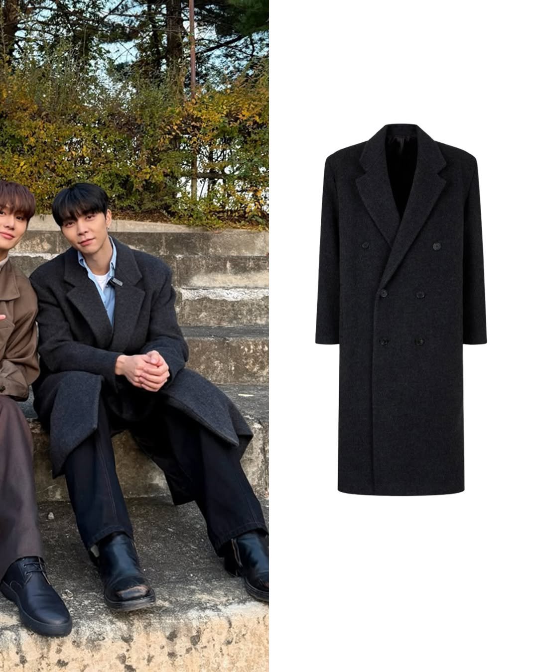 Photo shared by 패션홍보대행사_올데이 커뮤니케이션 on December 03, 2025 tagging @studiotomboy, @nct127, @nct, and @johnnyjsuh. May be an image of duffle coat, overcoat, goosedown coat, parka, turtleneck, blazer, wool and text.