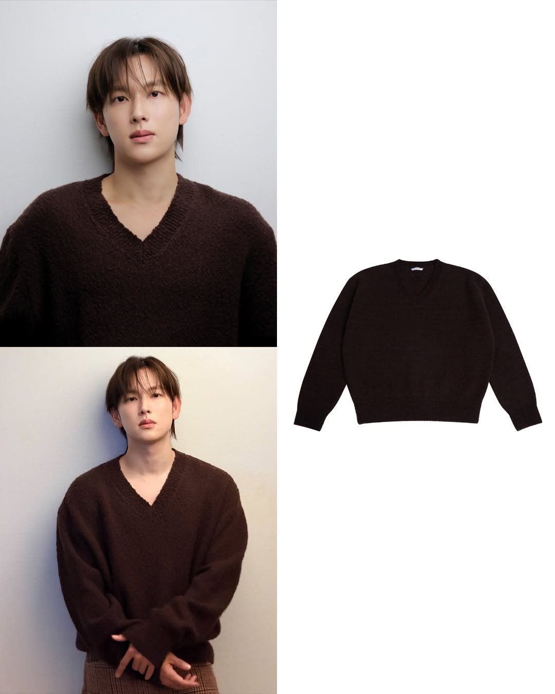 Photo shared by 패션홍보대행사_올데이 커뮤니케이션 on December 03, 2025 tagging @stu_office, and @yim_siwang. May be an image of sweater, top, sweatshirt and text.