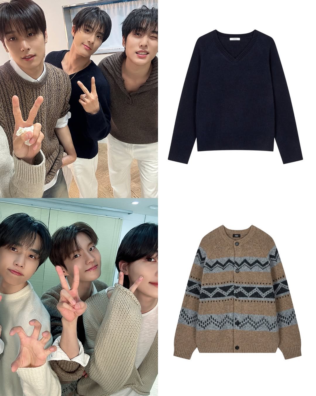 Photo shared by 패션홍보대행사_올데이 커뮤니케이션 on December 03, 2025 tagging @studiotomboy, @__qfeed__, @eric.is.youngjae, and @theboyz_officl. May be an image of sweater, fleece, sweatshirt, top and text.