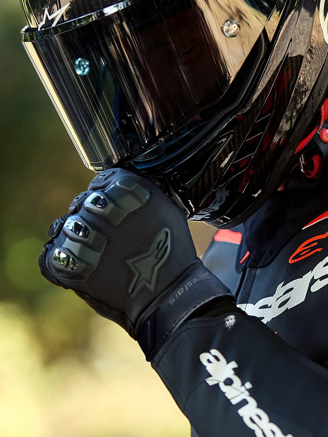 Photo by Alpinestars on January 06, 2026. May be an image of racing vehicles, helmet, glasses and text.