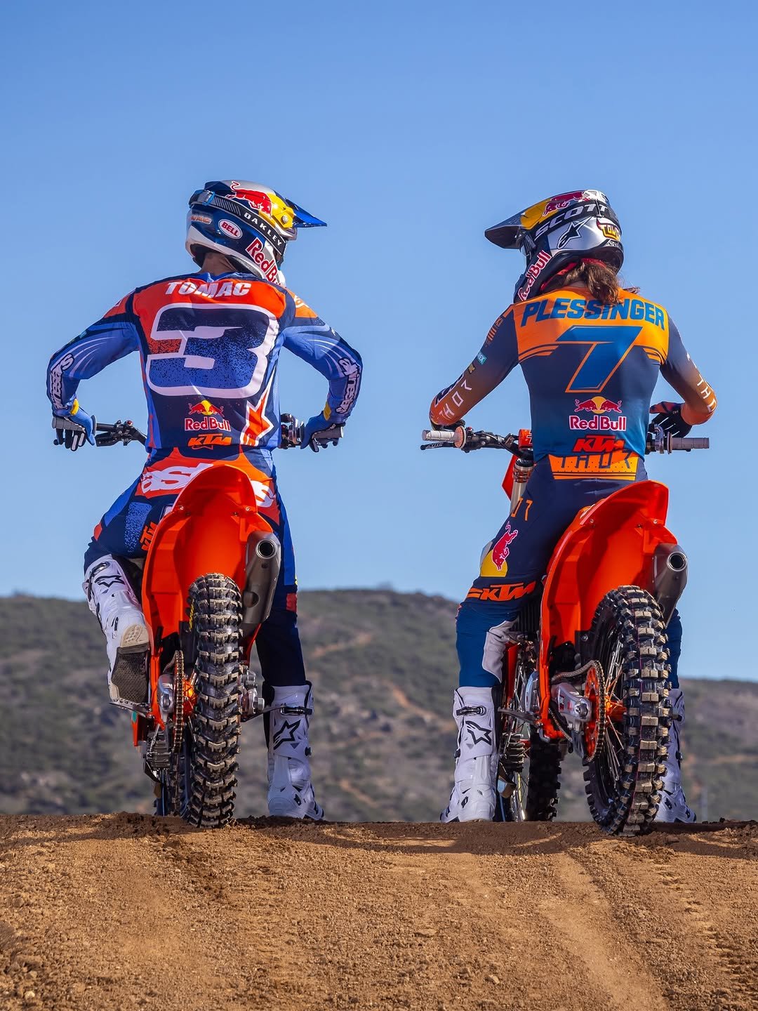 Photo shared by Alpinestars MX and Off-Road on December 24, 2025 tagging @cudby, @aaronplessinger_7, @elitomac, @ktmusa, and @ktmfactoryracing. May be an image of racing vehicles, dirt bike, motorcycle, helmet, glasses and text.