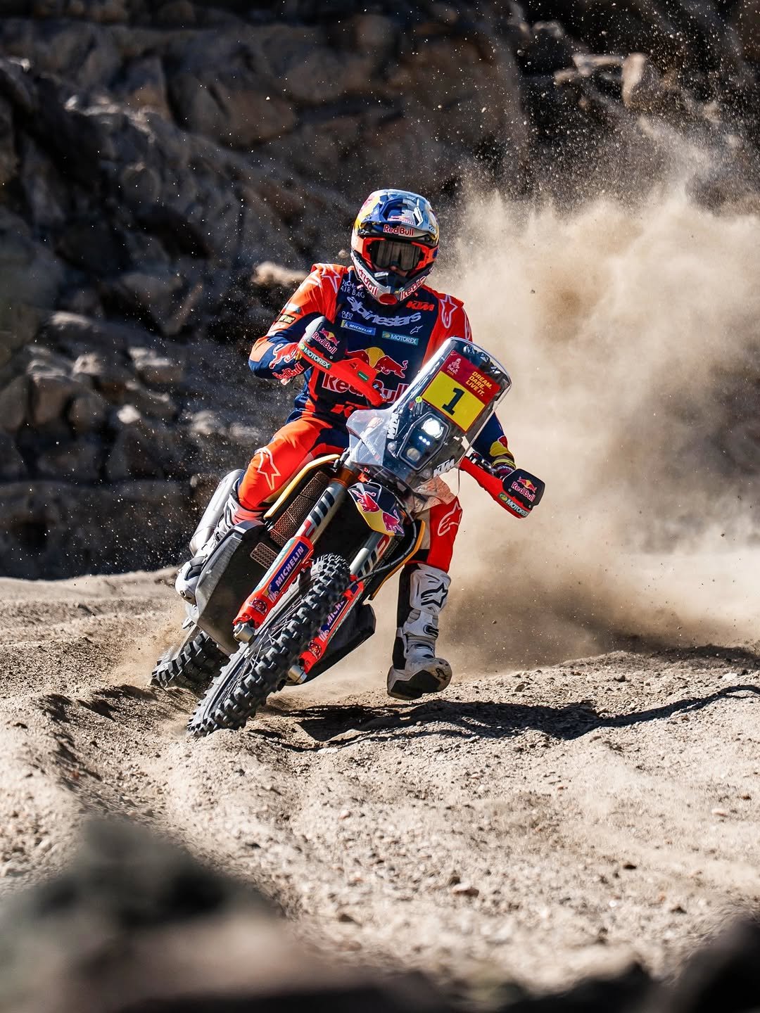 Photo shared by Alpinestars MX and Off-Road on January 04, 2026 tagging @danielsanders_11, and @ktmfactoryracing. May be an image of racing vehicles, dirt bike and text.
