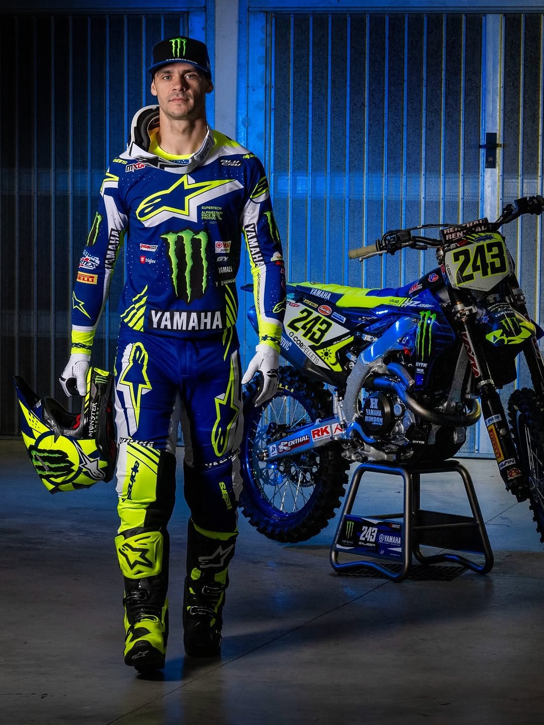 Photo shared by Alpinestars MX and Off-Road on April 17, 2026 tagging @alpinestars, @tiga243, @yamaharacingcomofficial, and @yamahafactorymxgp. May be an image of racing vehicles, dirt bike, motorcycle, helmet, glasses and text.