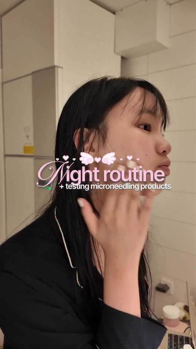aluvlyna 게시물 이미지: Night routine + testing microneedling...