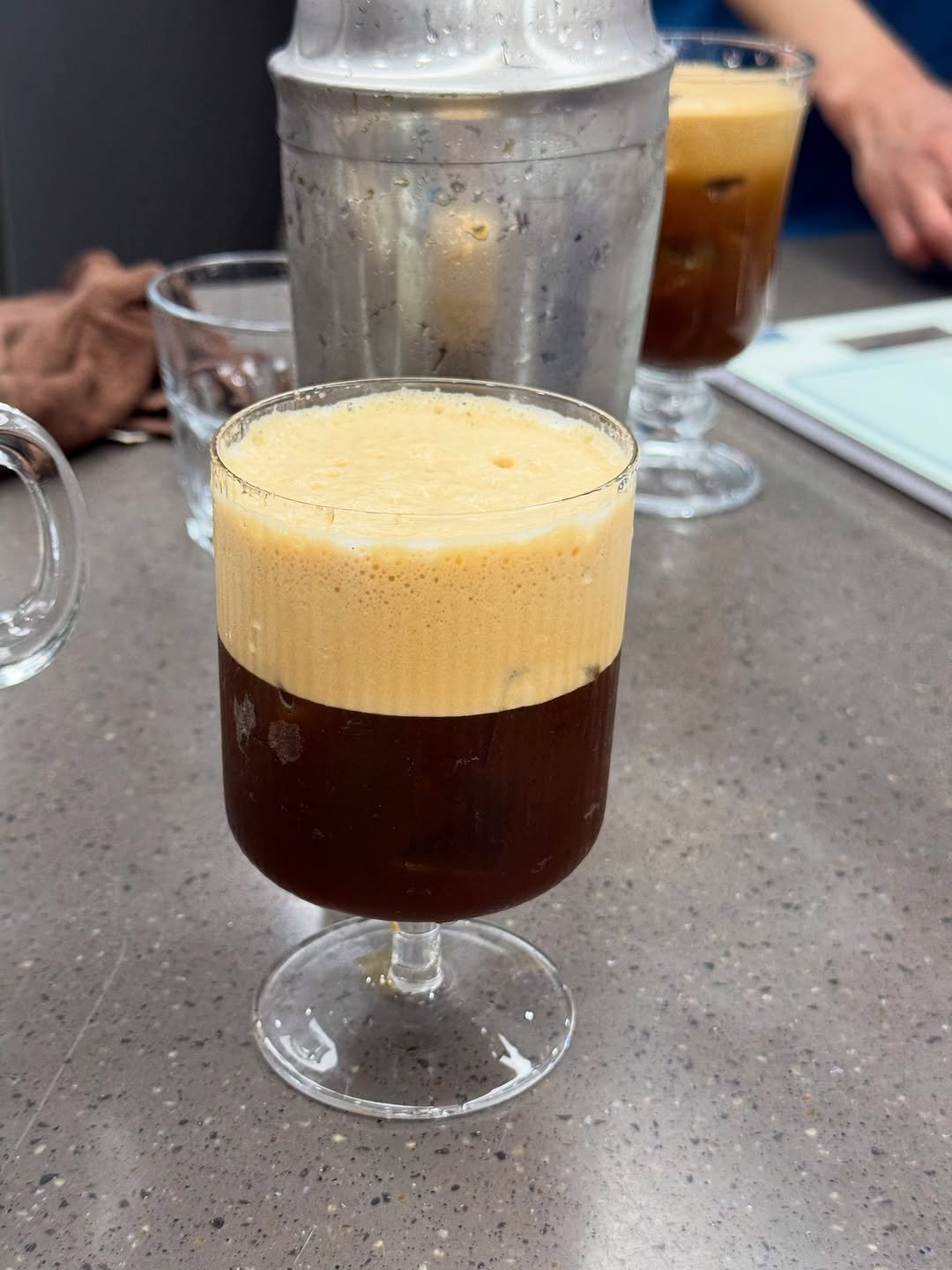 Photo by 김 아린 아린뷰 (alyn_view) on August 14, 2025. May be an image of drink and text.