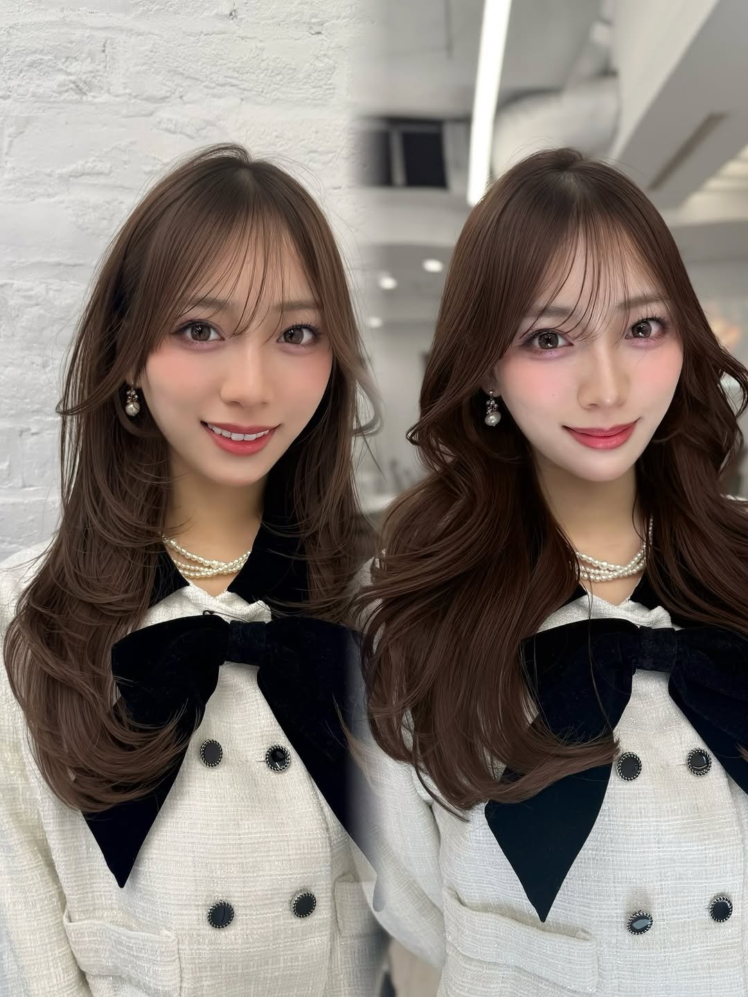 Photo by 顔周りカット/前髪/レイヤーカット/表参道/高島大登 on November 15, 2025. May be an image of one or more people, hair, dress and text.