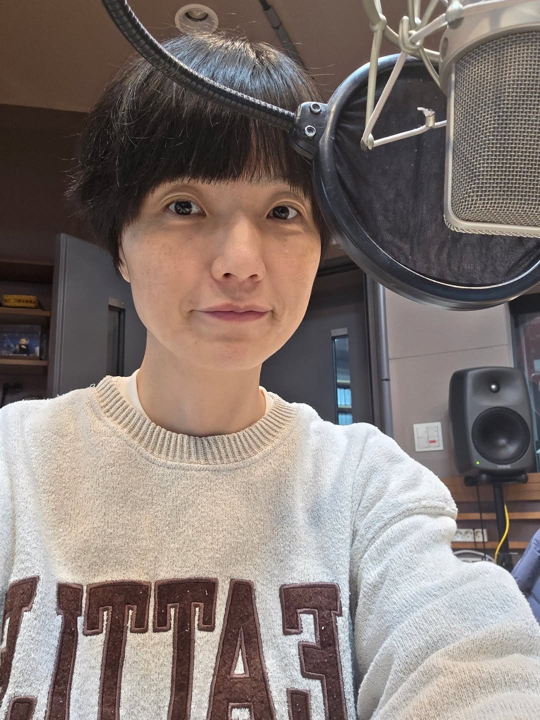 Photo by 안영미 on November 26, 2025. May be an image of microphone and text.