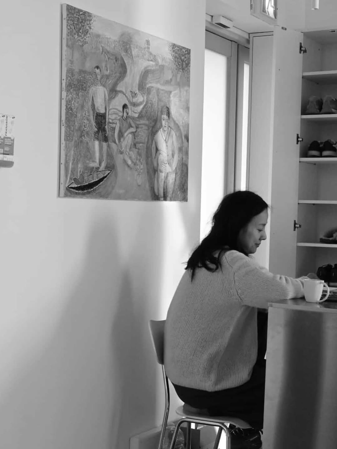 Photo by ananda yoga on November 19, 2025. May be a black-and-white image of bureau, desk, office and text.