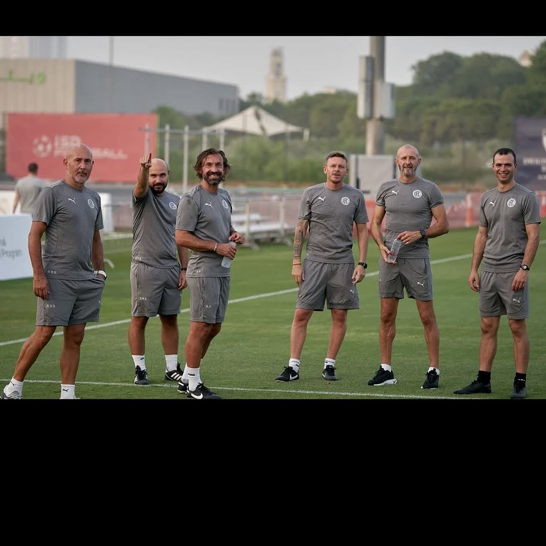 Photo shared by Andrea Pirlo Official on September 04, 2025 tagging @cipe69, @roberto_baronio_, @dimitris.kalogerakos, @90_dms, @profdebellis, and @utdfc_official.