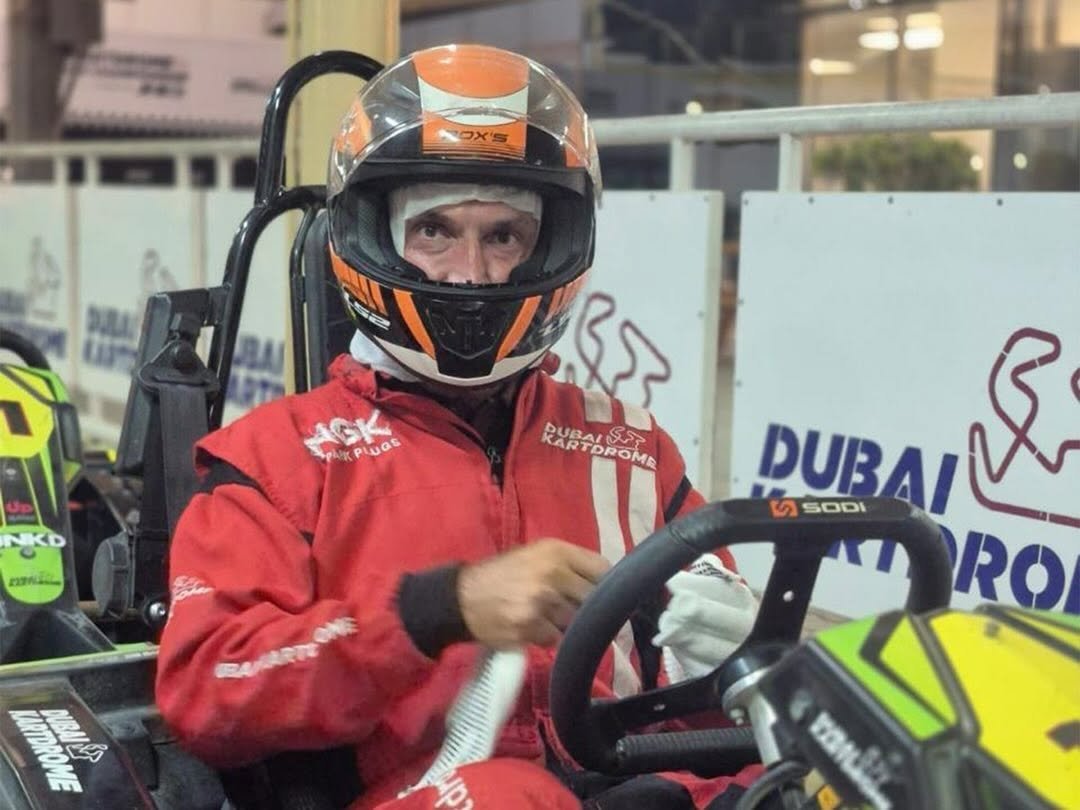 Photo by Andrea Pirlo Official on April 22, 2026. May be an image of racing vehicles, helmet, buggy and text.