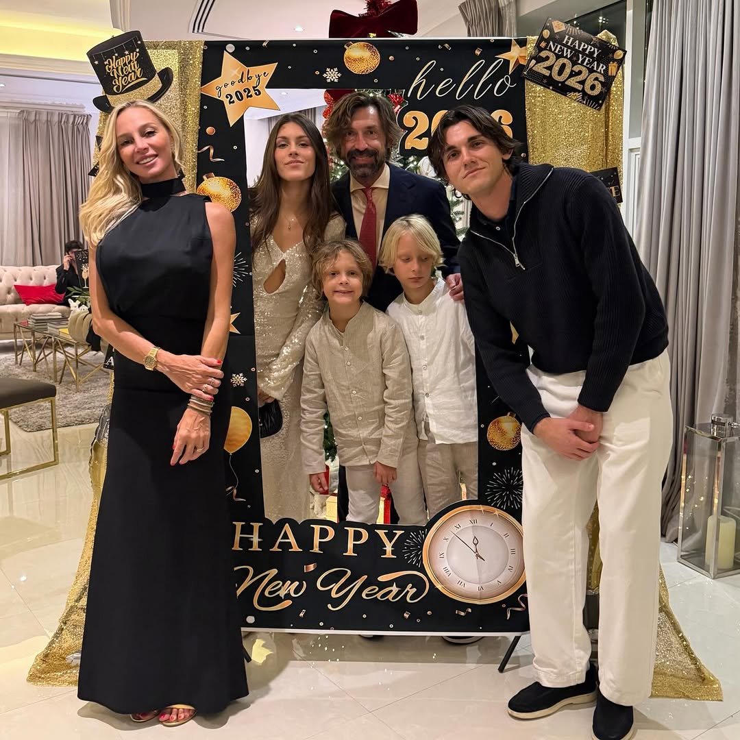 Photo shared by Andrea Pirlo Official on December 31, 2025 tagging @valentinabaldini_artadvisor. May be an image of text.