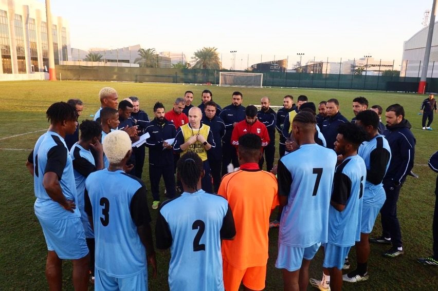 Photo shared by Andres Iniesta on December 23, 2025 tagging @uaefa. May be an image of soccer, football and text.