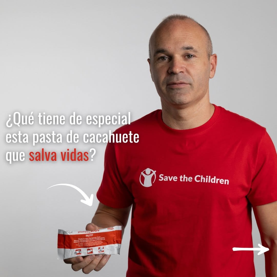 Photo by Save the Children España on February 07, 2026. May be an image of ‎carton and ‎text that says '‎¿Qué tiene de especial esta pasta de cacahuete que salva vidas? Save SavetheChildren the Children plump7uat ونعي eA‎'‎‎.