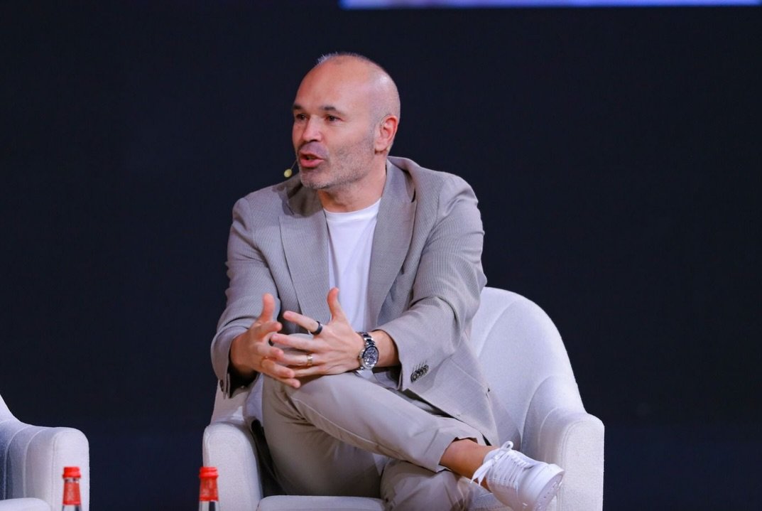 Photo shared by Andres Iniesta on December 30, 2025 tagging @kbelhoul, and @worldsportssummit. May be an image of text.