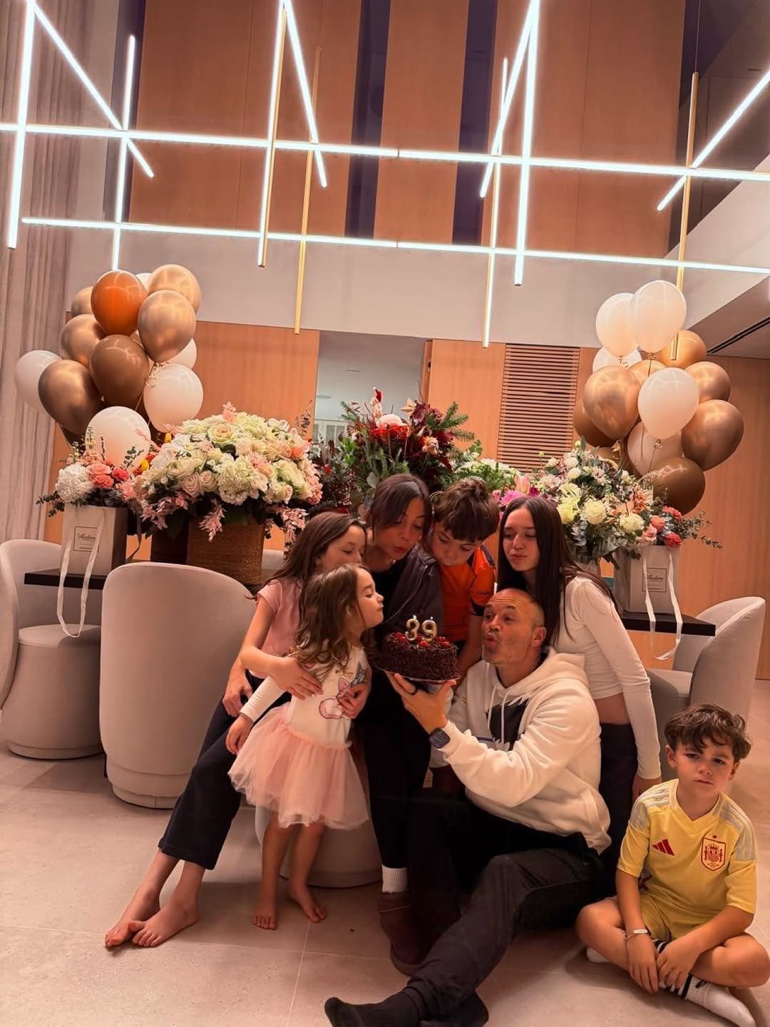 Photo by Andres Iniesta in Happy Birthday with @annaortiz34. May be an image of child, balloon, top and text.