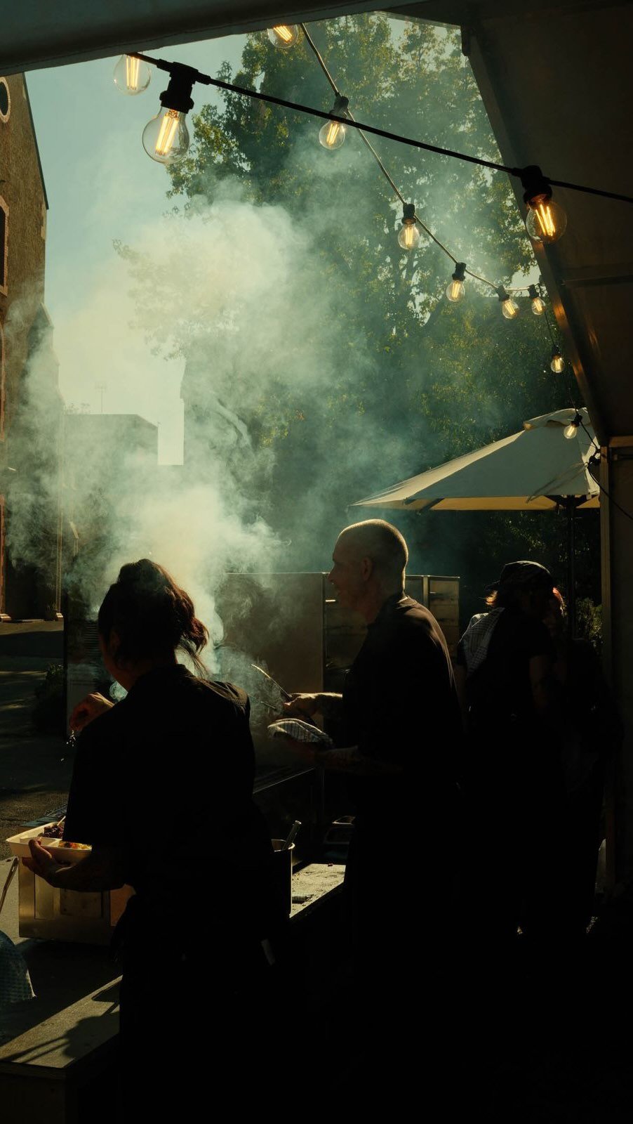 andyhearnden 게시물 이미지: Andy and I firing up skewers, bringing the...