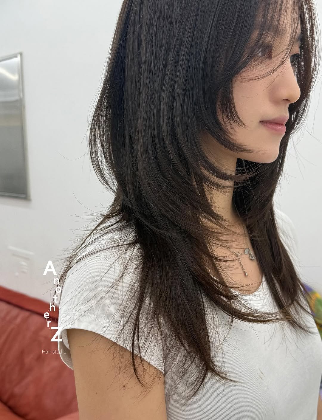 Photo by 홍대미용실 어나더즈 신새벽 디렉터 | 염색 탈색 전문 발레아쥬 레이어드컷 on August 03, 2025. May be an image of 1 person, braids, long hair and text that says 'A e Hai Hairstucio'.