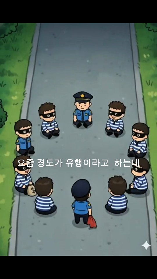 ansannews 게시물 이미지: 우리도 경도 한판 해야 하는 거 아니겠니?  경찰과 도둑 놀이라며?
공원에서...